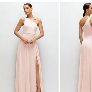 Elegant Blush One-Shoulder Dress